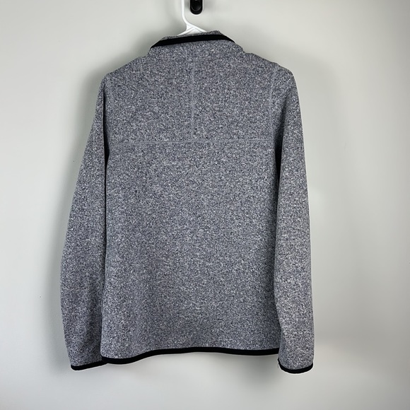 Nike Sweater Womens Large Full Zip Sweatshirt Coat Gray Black Running Gym Sports - Picture 7 of 7